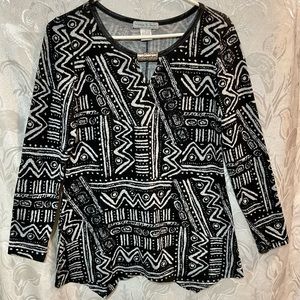 Vintage Susie Black & White Long Sleeve Top